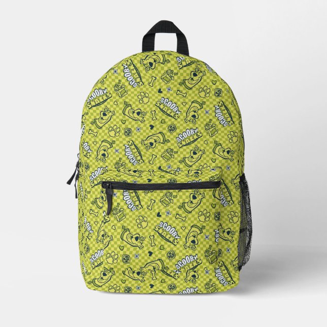 Scooby Snacks Galore Checker Pattern Printed Backpack (Front)