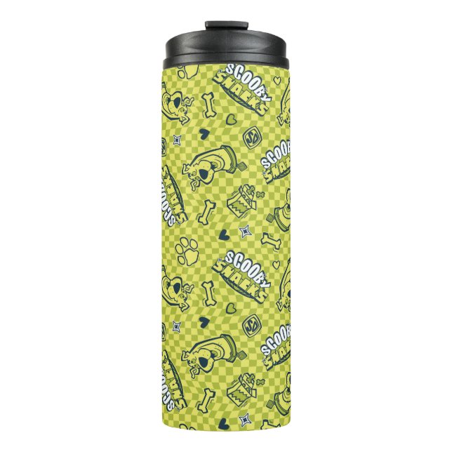 Scooby Snacks Galore Checker Pattern Thermal Tumbler (Front)