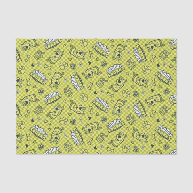 Scooby Snacks Galore Checker Pattern Tissue Paper (Front)