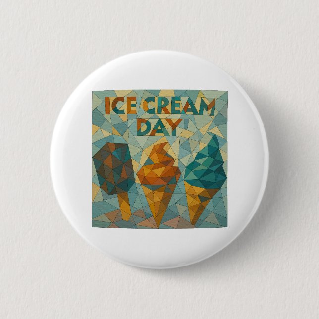 Scoop Into Joy – It’s Ice Cream Day! Button (Front)