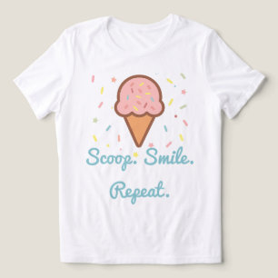 Scoop. Smile. Repeat. – Cute Ice Cream Cone Tri-Blend Shirt