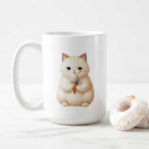 Scoop & Snuggles Ice Cream Cone Kitten Coffee Mug