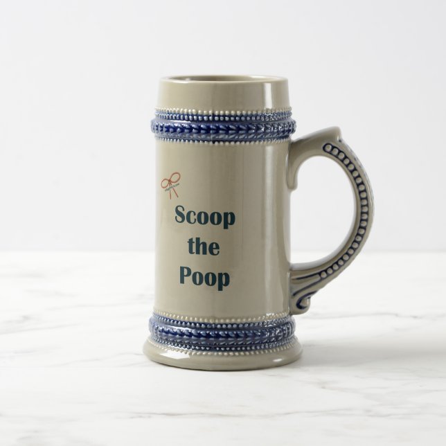 Scoop The Poop Reminders Beer Stein (Right)