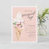 Scooped Up Bridal Shower  Invitation (Standing Front)