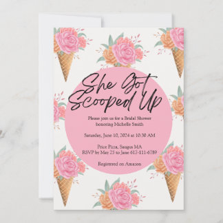 Scooped Up Bridal Shower Invitation 