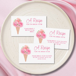 Scooped Up Bridal Shower Share A Recipe Enclosure Card