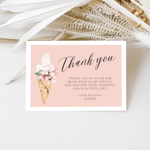 Scooped Up Bridal Shower Thank You Card