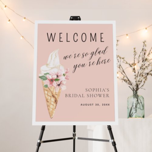Scooped Up Bridal Shower Welcome Sign