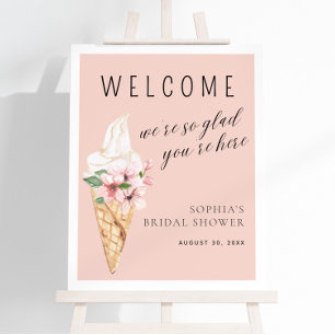 Scooped Up Bridal Shower Welcome Sign