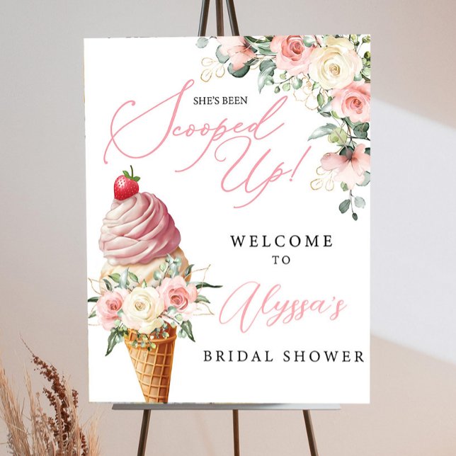 Scooped Up Bridal Shower Welcome Sign, She's Been  Foam Board (Creator Uploaded)
