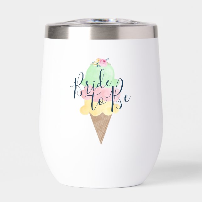 Scooped Up Bride to Be Thermal Wine Tumbler (Front)