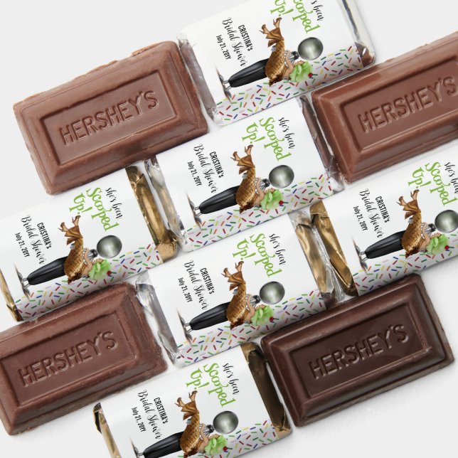 Scooped Up Chocolate Ice cream Bridal Shower Hershey's Miniatures (Assorted)