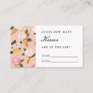 Scooped Up How Many Kisses Bridal Shower Enclosure Card