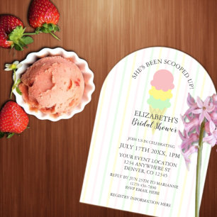 Scooped Up Ice Cream Bridal Shower Acrylic Invitations
