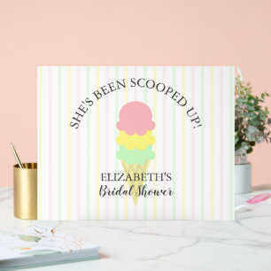 Scooped Up Ice Cream Bridal Shower Acrylic Sign