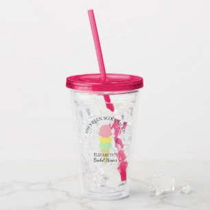 Scooped Up Ice Cream Bridal Shower Acrylic Tumbler