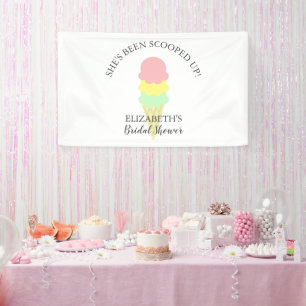 Scooped Up Ice Cream Bridal Shower Banner
