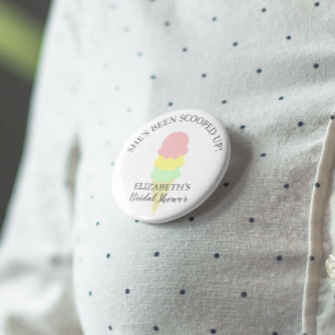 Scooped Up Ice Cream Bridal Shower Button