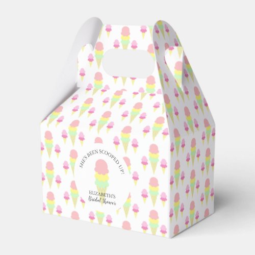 Scooped Up Ice Cream Bridal Shower Favor Boxes