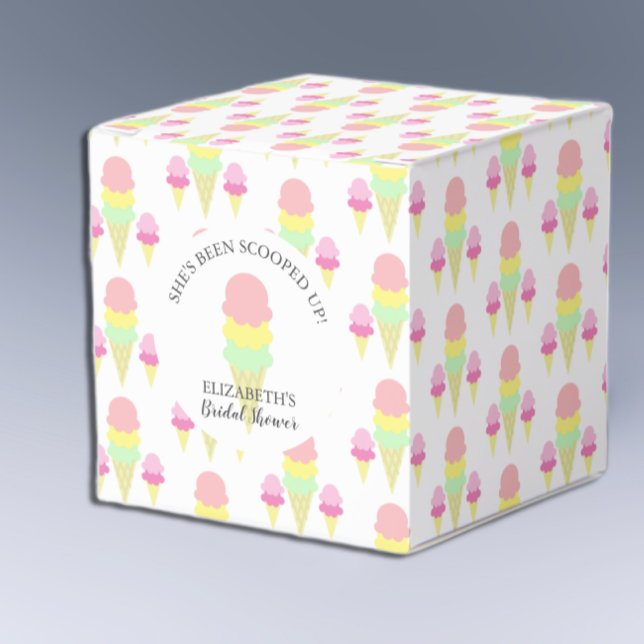 Scooped Up Ice Cream Bridal Shower Favor Boxes (Creator Uploaded)