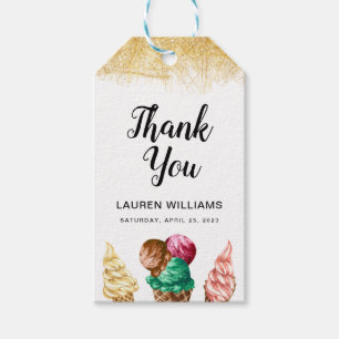 Scooped Up Ice Cream Bridal Shower Gift Tags