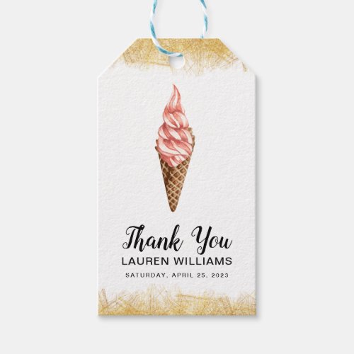 Scooped Up Ice Cream Bridal Shower Gift Tags