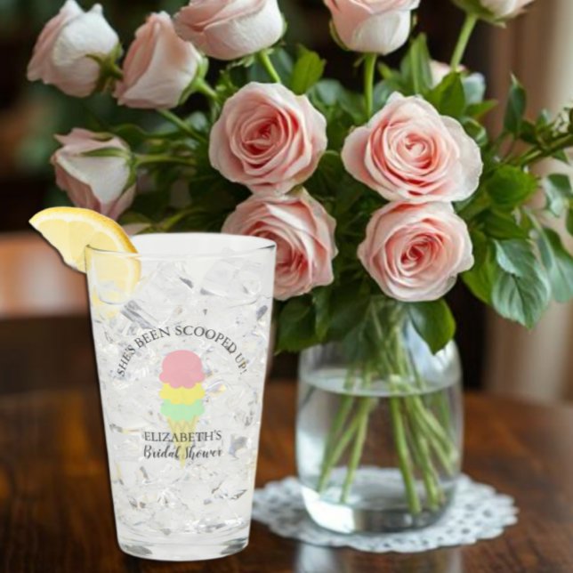 Scooped Up Ice Cream Bridal Shower Glass (Creator Uploaded)
