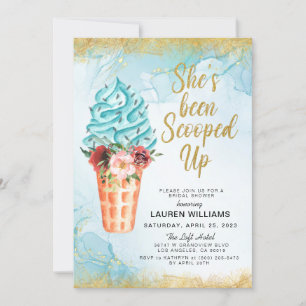 Scooped Up Ice Cream Bridal Shower Invitation
