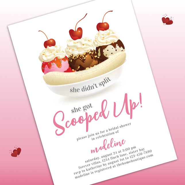 Scooped Up Ice Cream Bridal Shower Invitation (Creator Uploaded)