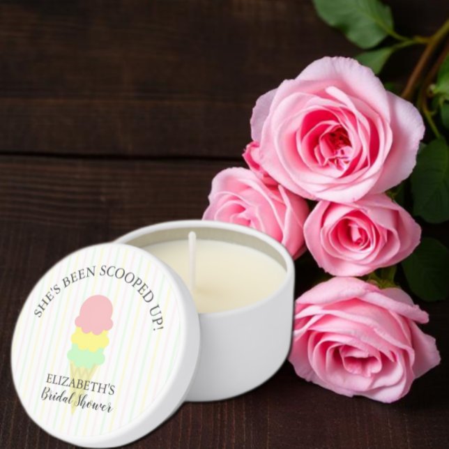 Scooped Up Ice Cream Bridal Shower Mini Candle Favors (Creator Uploaded)