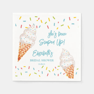 Scooped up ice cream bridal shower napkins