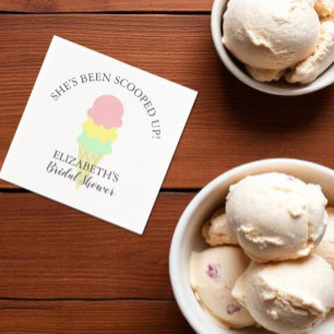 Scooped Up Ice Cream Bridal Shower Napkins