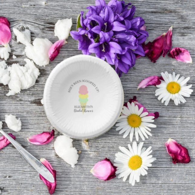 Scooped Up Ice Cream Bridal Shower Paper Bowls (Creator Uploaded)