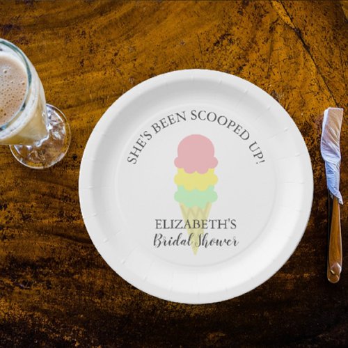 Scooped Up Ice Cream Bridal Shower Paper Plates