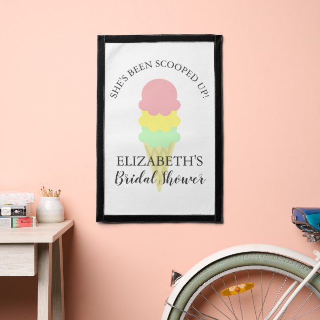 Scooped Up Ice Cream Bridal Shower Pennant (Insitu 2)