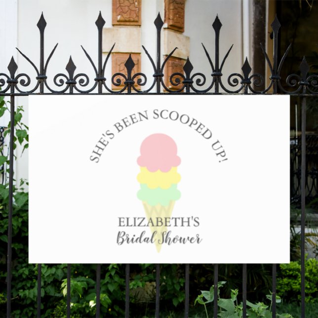 Scooped Up Ice Cream Bridal Shower Sign (Creator Uploaded)