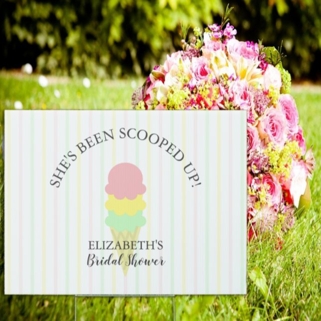 Scooped Up Ice Cream Bridal Shower Sign (Creator Uploaded)