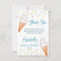 Scooped up ice cream bridal shower thank you