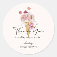 Scooped Up Ice Cream Bridal Shower Thank You