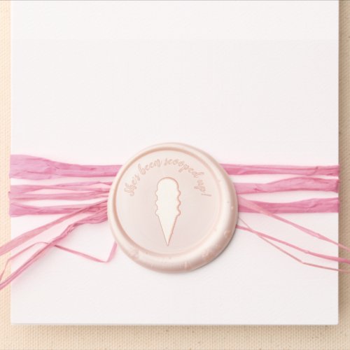 Scooped Up Ice Cream Bridal Shower Wax Seal Sticker