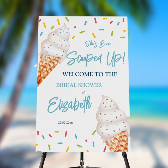 Scooped up ice cream bridal shower welcome sign (Creator Uploaded)