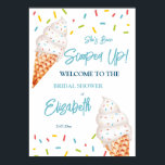 Scooped up ice cream bridal shower welcome sign<br><div class="desc">She's been scooped up ice cream and sprinkles bridal shower welcome sign template.</div>