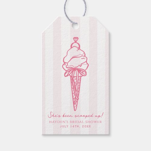 Scooped Up Ice Cream Bridal Wedding Engagement Gift Tags