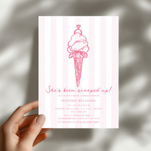 Scooped Up Ice Cream Bridal Wedding Engagement  Invitation