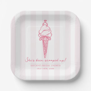 Scooped Up Ice Cream Bridal Wedding Engagement Paper Plates