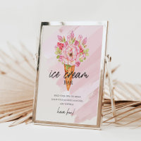 Scooped Up Ice Cream Custom Bridal Shower Signs