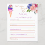 Scooped Up Ice Cream Floral Bridal Shower Activity<br><div class="desc">This unique Ice Cream themed Watercolor I painted by my own in modern Azur Blue, Vanilla Cream, Peach, Burgundy, Viva Magenta and Blush Pink colors for your fun and sparkly selebration with friends "She's been scooped up" Bridal Shower. Other matching items for your party available in my PatternDigitPics stope's collection...</div>