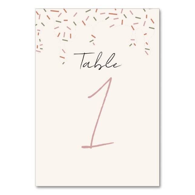 Scooped Up Table Number (Front)