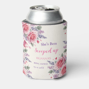 Scooped Up Watercolor Ice Cream Bridal Shower Can Cooler