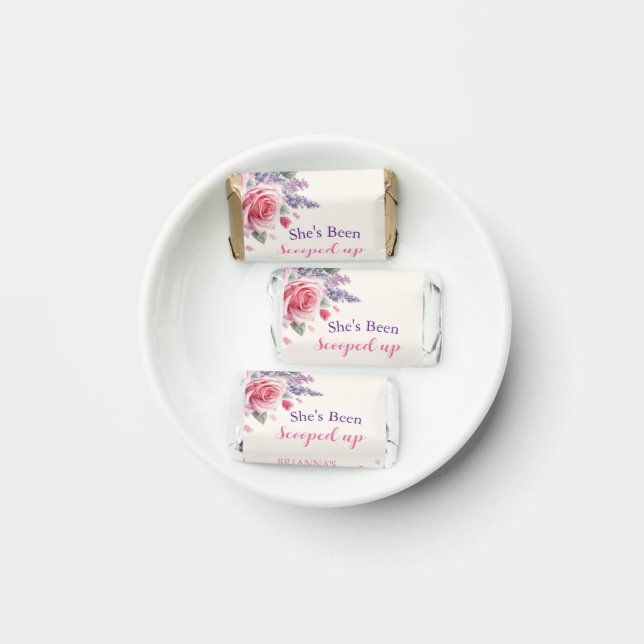 Scooped Up Watercolor Ice Cream Bridal Shower Hershey's Miniatures (Plate)
